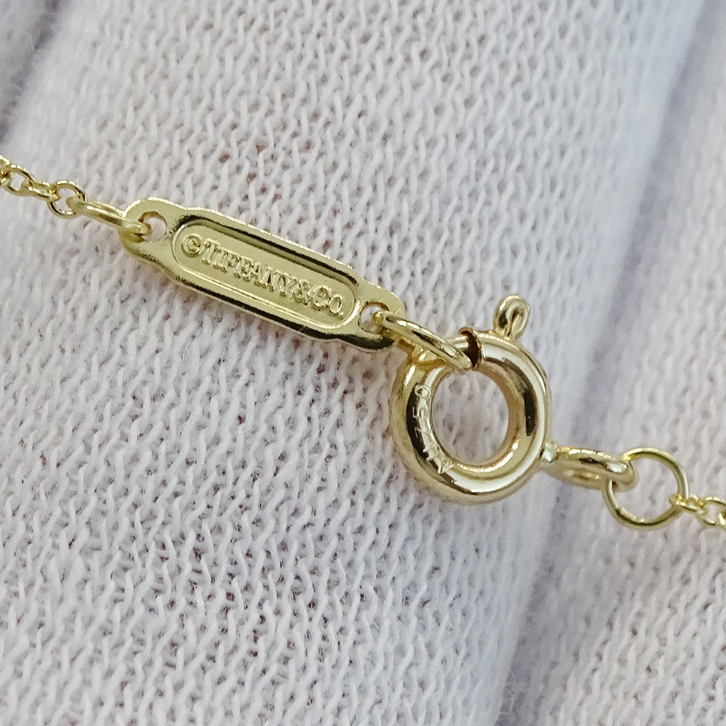 TIFFANY&Co. ティファニー ハートキー ネックレス 750YG レディース 磨き済み 【中古】