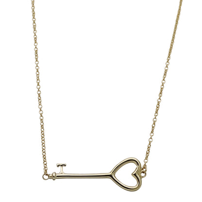 TIFFANY&Co. ティファニー ハートキー ネックレス 750YG レディース 磨き済み 【中古】
