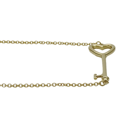 TIFFANY&Co. ティファニー ハートキー ネックレス 750YG レディース 磨き済み 【中古】