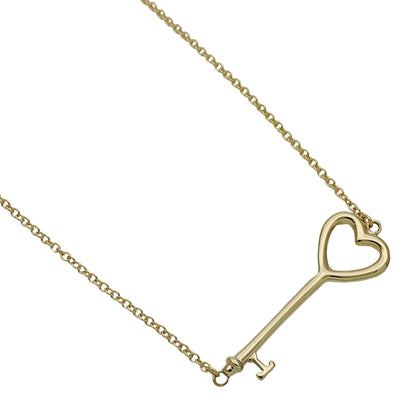 TIFFANY&Co. ティファニー ハートキー ネックレス 750YG レディース 磨き済み 【中古】