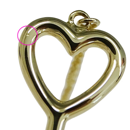 TIFFANY&Co. ティファニー ハートキー ネックレス 750YG レディース 磨き済み 【中古】