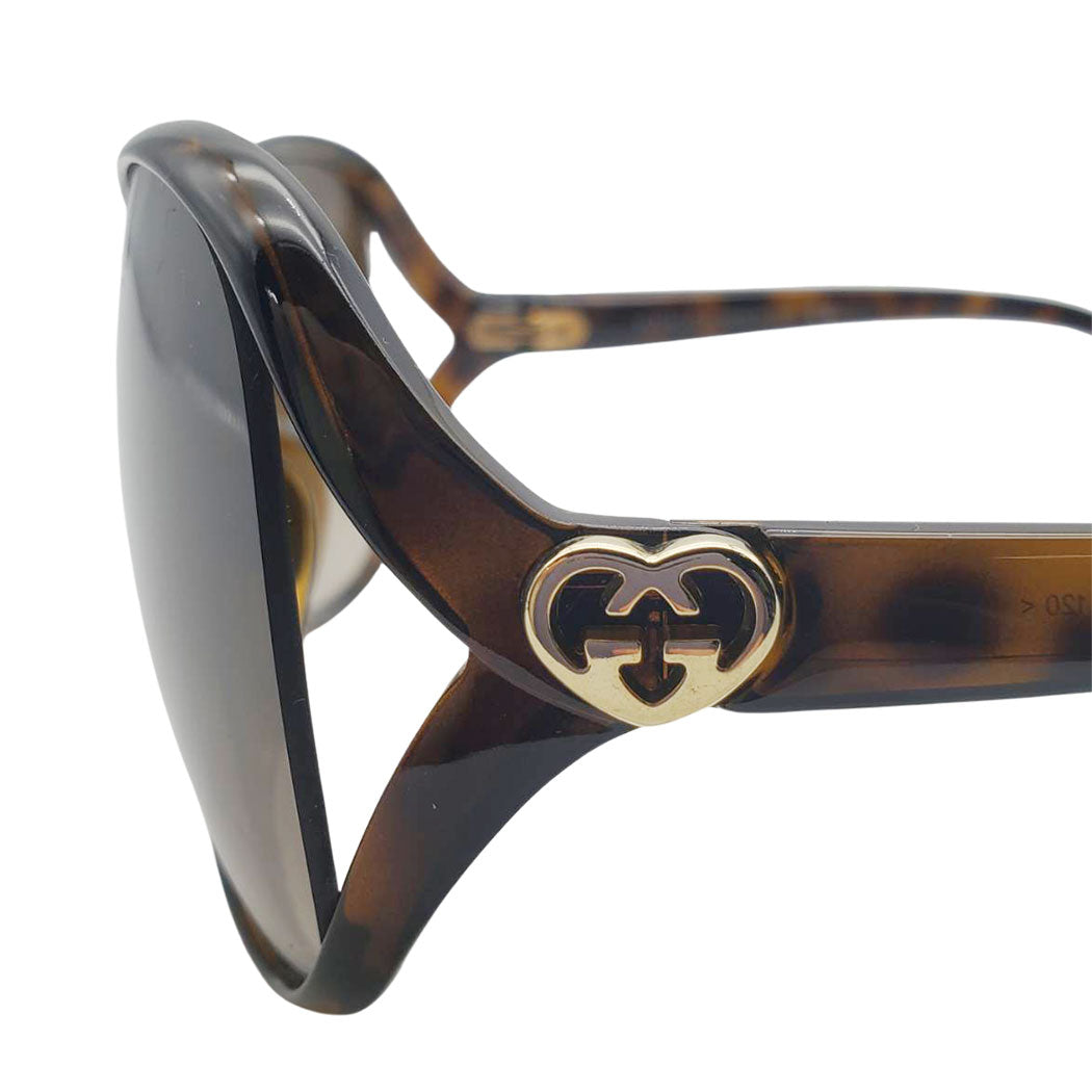 GUCCI グッチ ラブリー サングラス ブラウン GG3525 K S レディース 【中古】
