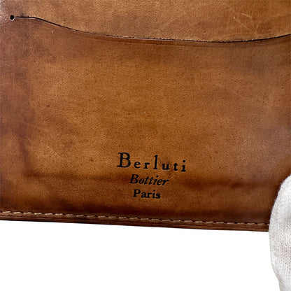 Berluti ベルルッティ 手帳カバー カリグラフィー ブラウン レザー メンズ 【中古】