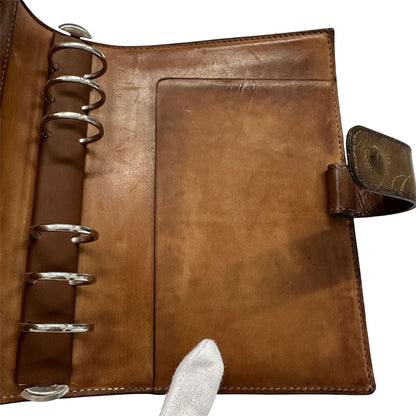 Berluti ベルルッティ 手帳カバー カリグラフィー ブラウン レザー メンズ 【中古】