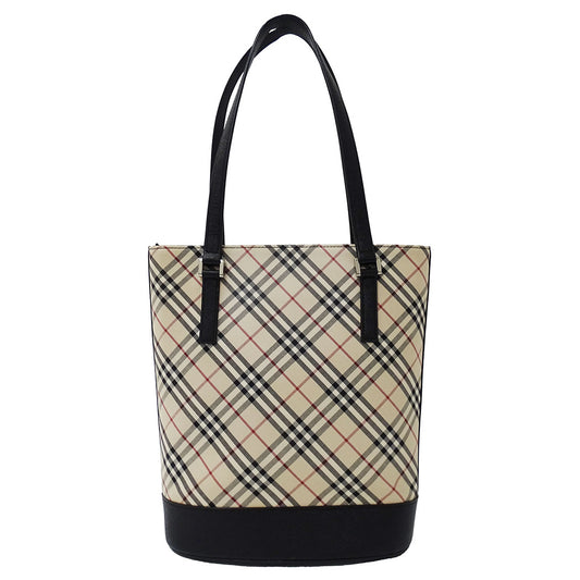BURBERRY バーバリー トートバッグ ベージュ キャンバス レディース 【中古】