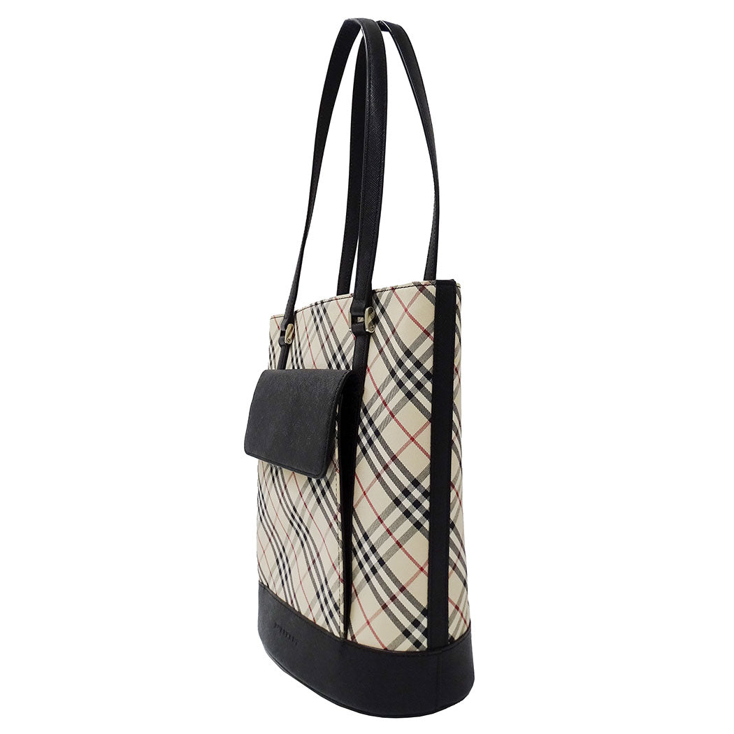 BURBERRY バーバリー トートバッグ ベージュ キャンバス レディース 【中古】