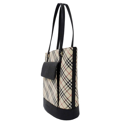 BURBERRY バーバリー トートバッグ ベージュ キャンバス レディース 【中古】
