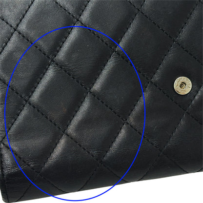 シャネル CHANEL 財布 カンボン レディース 長財布 レザー ブラック ピンク シルバー金具 ココマーク 可愛い おしゃれ 【中古】