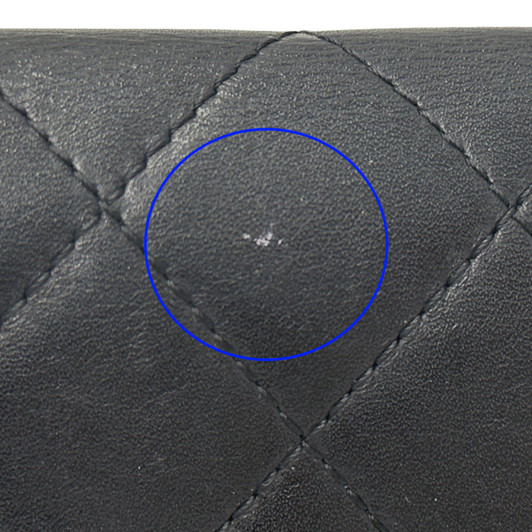 シャネル CHANEL 財布 カンボン レディース 長財布 レザー ブラック ピンク シルバー金具 ココマーク 可愛い おしゃれ 【中古】