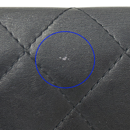 シャネル CHANEL 財布 カンボン レディース 長財布 レザー ブラック ピンク シルバー金具 ココマーク 可愛い おしゃれ 【中古】