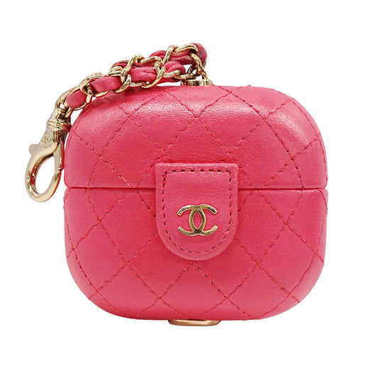 CHANEL シャネル その他雑貨 マトラッセ ピンク ゴールド金具 レザー レディース 【中古】
