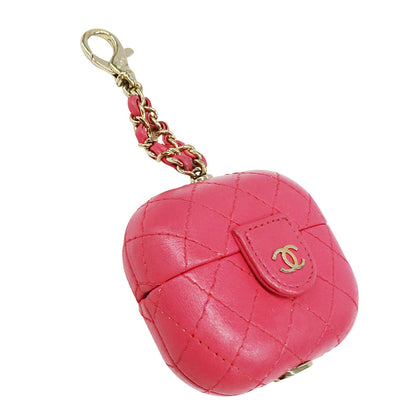 CHANEL シャネル その他雑貨 マトラッセ ピンク ゴールド金具 レザー レディース 【中古】