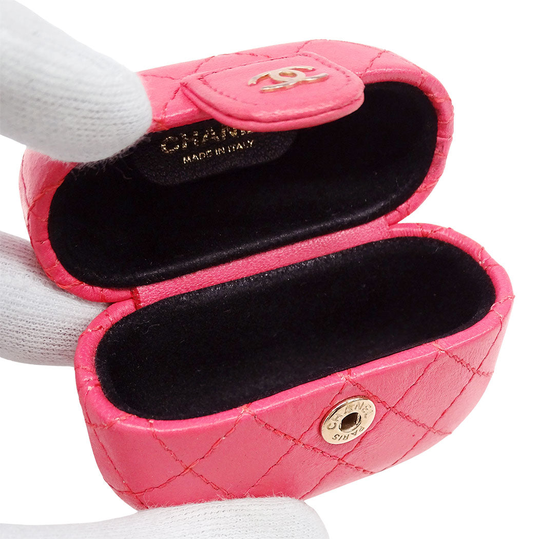 CHANEL シャネル その他雑貨 マトラッセ ピンク ゴールド金具 レザー レディース 【中古】