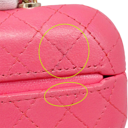 CHANEL シャネル その他雑貨 マトラッセ ピンク ゴールド金具 レザー レディース 【中古】