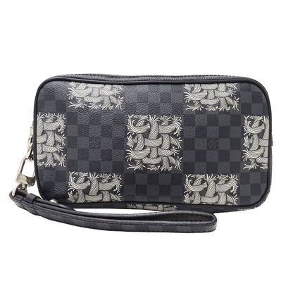 LOUIS VUITTON ルイ・ヴィトン クリストファーネメス ポシェットヴォルガ クラッチ・セカンドバッグ ブラック N61228 ダミエグラフィット メンズ 【中古】