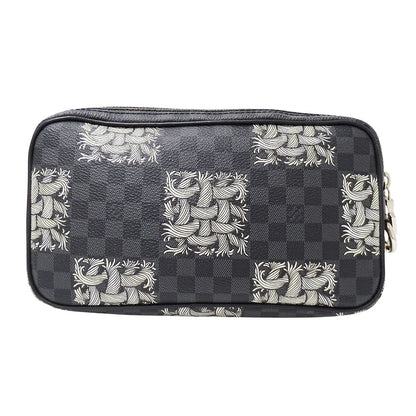 LOUIS VUITTON ルイ・ヴィトン クリストファーネメス ポシェットヴォルガ クラッチ・セカンドバッグ ブラック N61228 ダミエグラフィット メンズ 【中古】