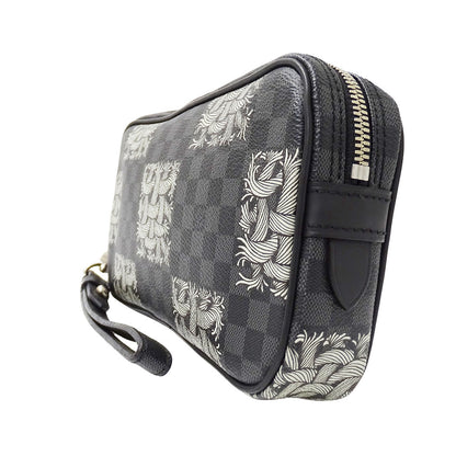 LOUIS VUITTON ルイ・ヴィトン クリストファーネメス ポシェットヴォルガ クラッチ・セカンドバッグ ブラック N61228 ダミエグラフィット メンズ 【中古】