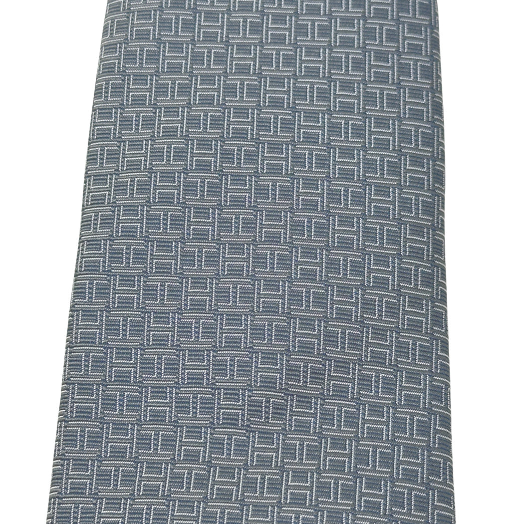 HERMES エルメス ネクタイ ブルー シルク メンズ スーツ ビジネス 【中古】