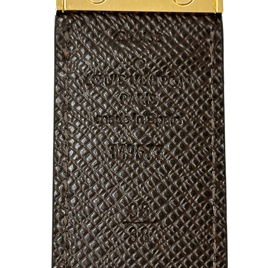 LOUIS VUITTON ルイ・ヴィトン サンチュール・アンヴァントゥール ベルト ダミエ エベヌ ブラウン M9677 メンズ 【中古】