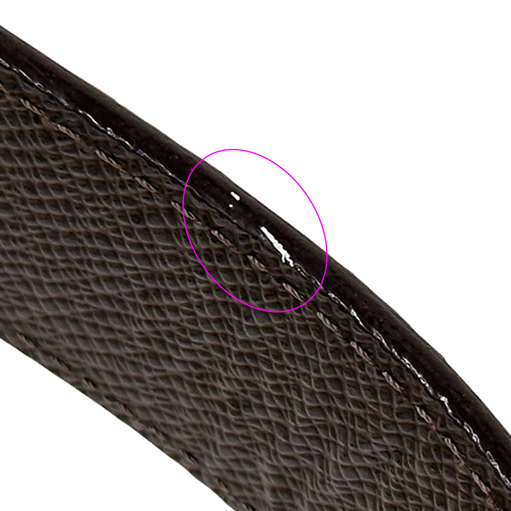LOUIS VUITTON ルイ・ヴィトン サンチュール・アンヴァントゥール ベルト ダミエ エベヌ ブラウン M9677 メンズ 【中古】