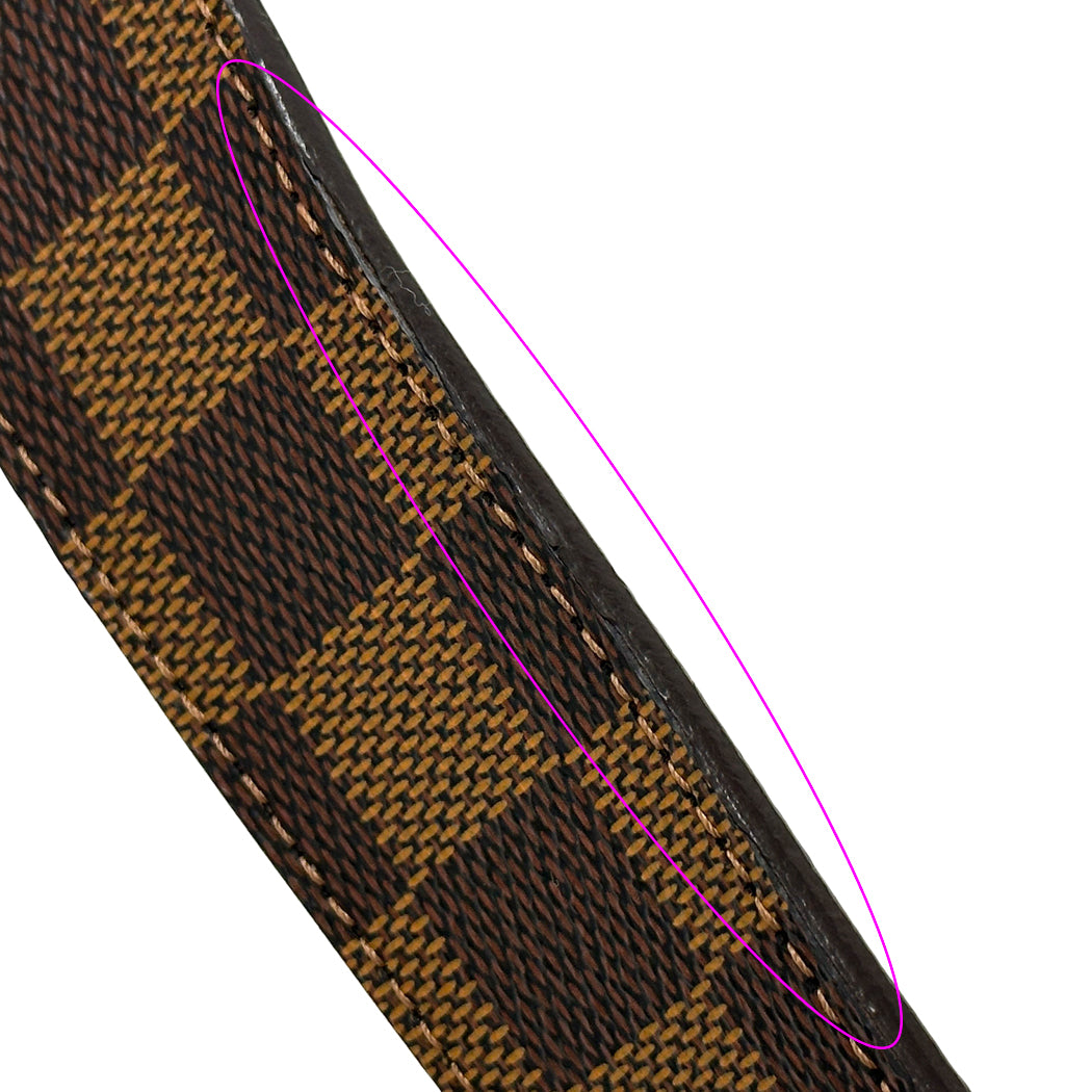 LOUIS VUITTON ルイ・ヴィトン サンチュール・アンヴァントゥール ベルト ダミエ エベヌ ブラウン M9677 メンズ 【中古】
