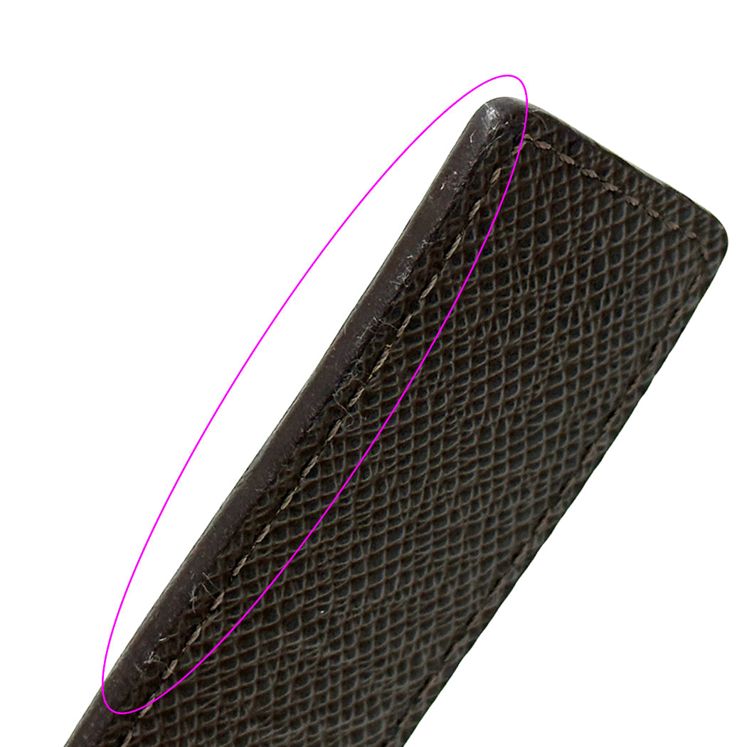 LOUIS VUITTON ルイ・ヴィトン サンチュール・アンヴァントゥール ベルト ダミエ エベヌ ブラウン M9677 メンズ 【中古】