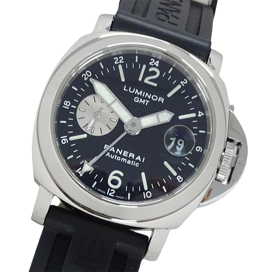 PANERAI パネライ ルミノール GMT PAM00088 メンズ 腕時計 自動巻き SS ラバー 磨き済み【中古】