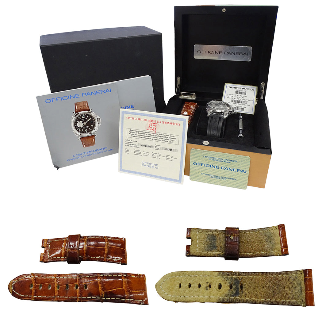 PANERAI パネライ ルミノール GMT PAM00088 メンズ 腕時計 自動巻き SS ラバー 磨き済み【中古】