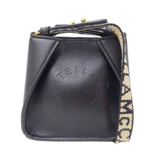 Stella McCartney ステラ・マッカートニー ショルダーバッグ ブラック レザー レディース 【中古】