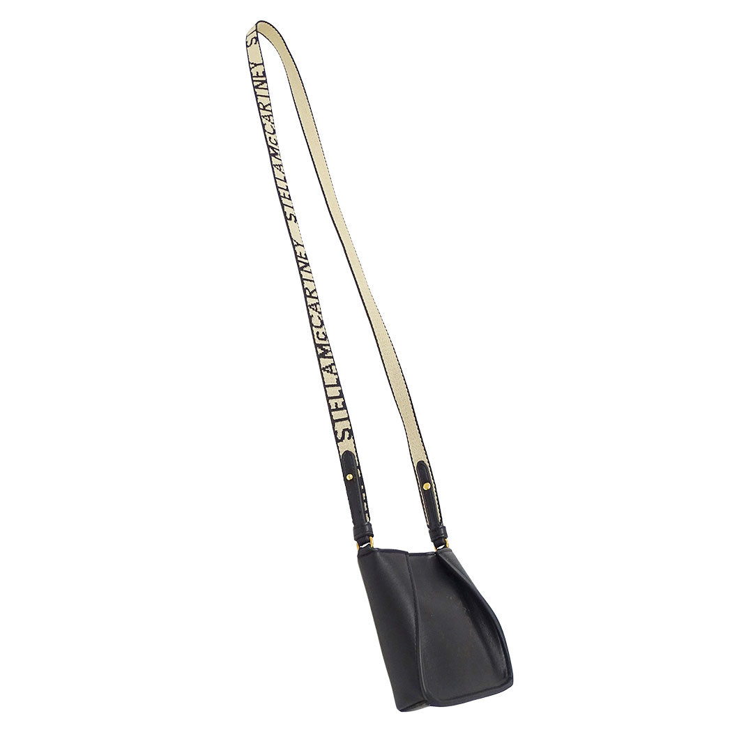 Stella McCartney ステラ・マッカートニー ショルダーバッグ ブラック レザー レディース 【中古】