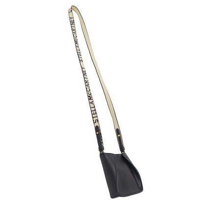 Stella McCartney ステラ・マッカートニー ショルダーバッグ ブラック レザー レディース 【中古】