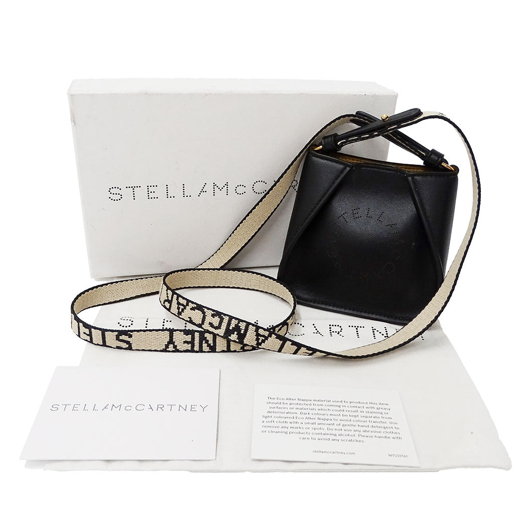 Stella McCartney ステラ・マッカートニー ショルダーバッグ ブラック レザー レディース 【中古】