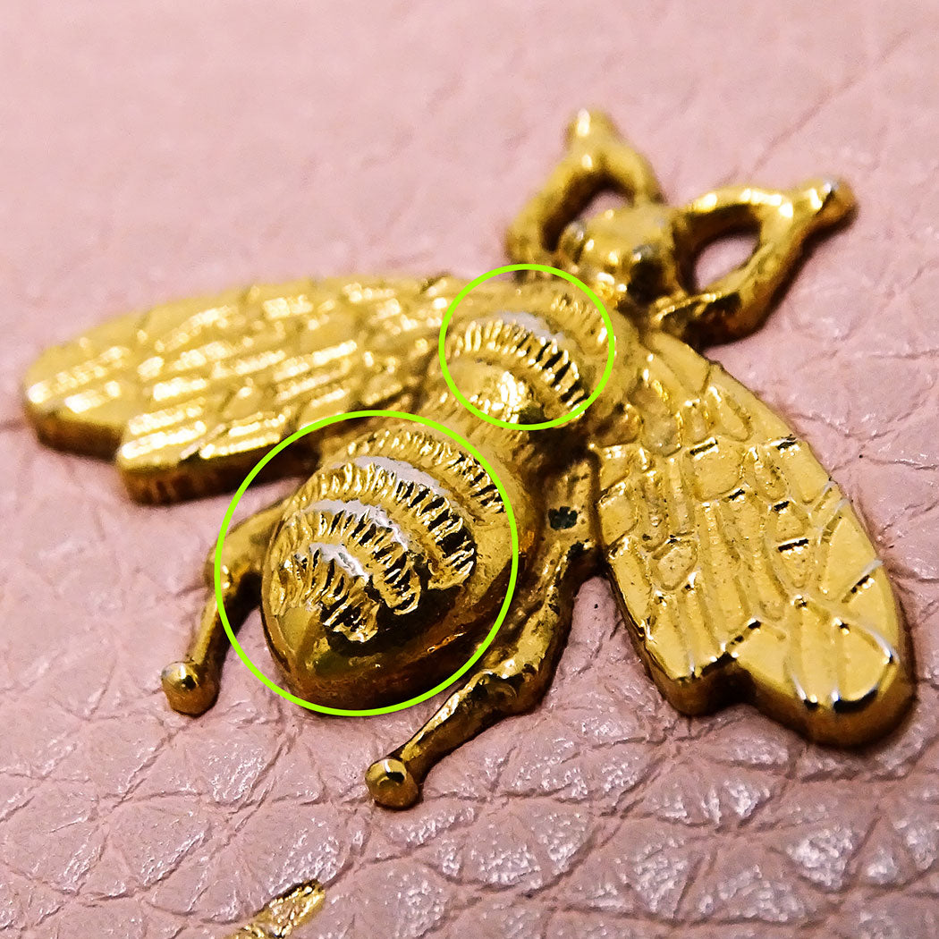 GUCCI グッチ 二つ折り財布 アニマリエ ピンク 460185 レザー レディース 【中古】