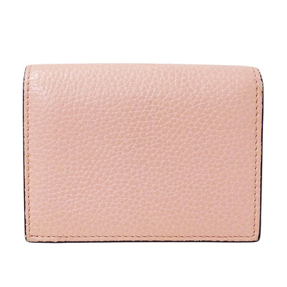 GUCCI グッチ 二つ折り財布 アニマリエ ピンク 460185 レザー レディース 【中古】