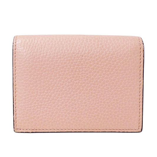 GUCCI グッチ 二つ折り財布 アニマリエ ピンク 460185 レザー レディース 【中古】