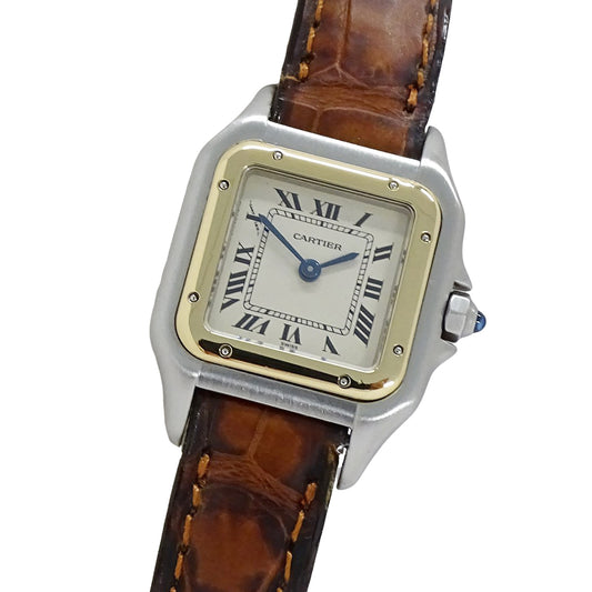 Cartier カルティエ パンテール SM W250295D レディース 腕時計 クオーツ SS レザー 磨き済み 【中古】