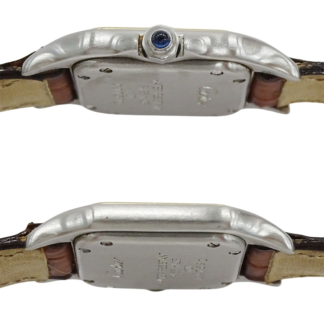 Cartier カルティエ パンテール SM W250295D レディース 腕時計 クオーツ SS レザー 磨き済み 【中古】