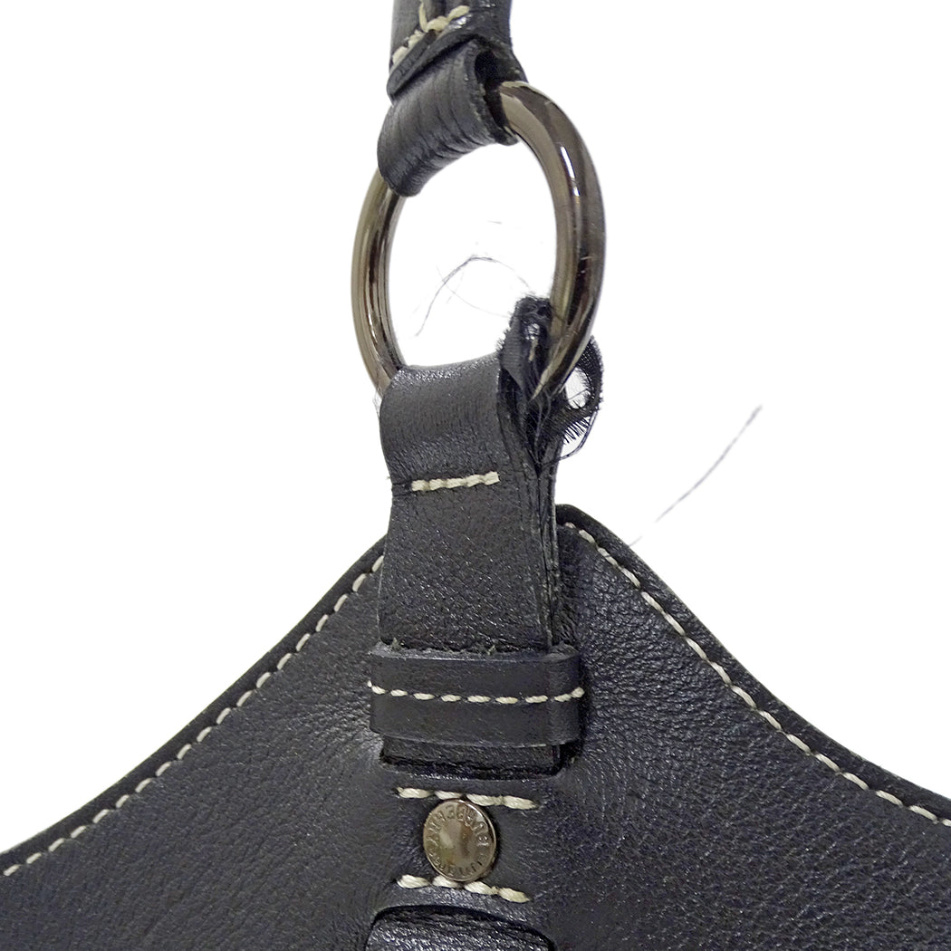 BURBERRY BLUE LABEL バーバリーブルーレーベル トートバッグ ブラック キャンバス レディース 【中古】
