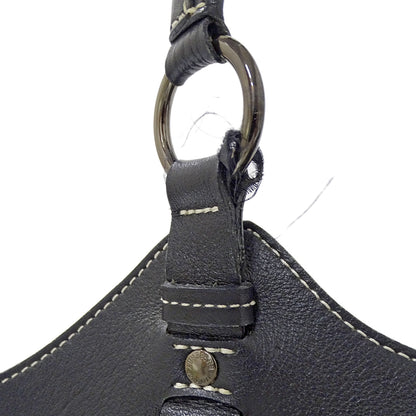 BURBERRY BLUE LABEL バーバリーブルーレーベル トートバッグ ブラック キャンバス レディース 【中古】