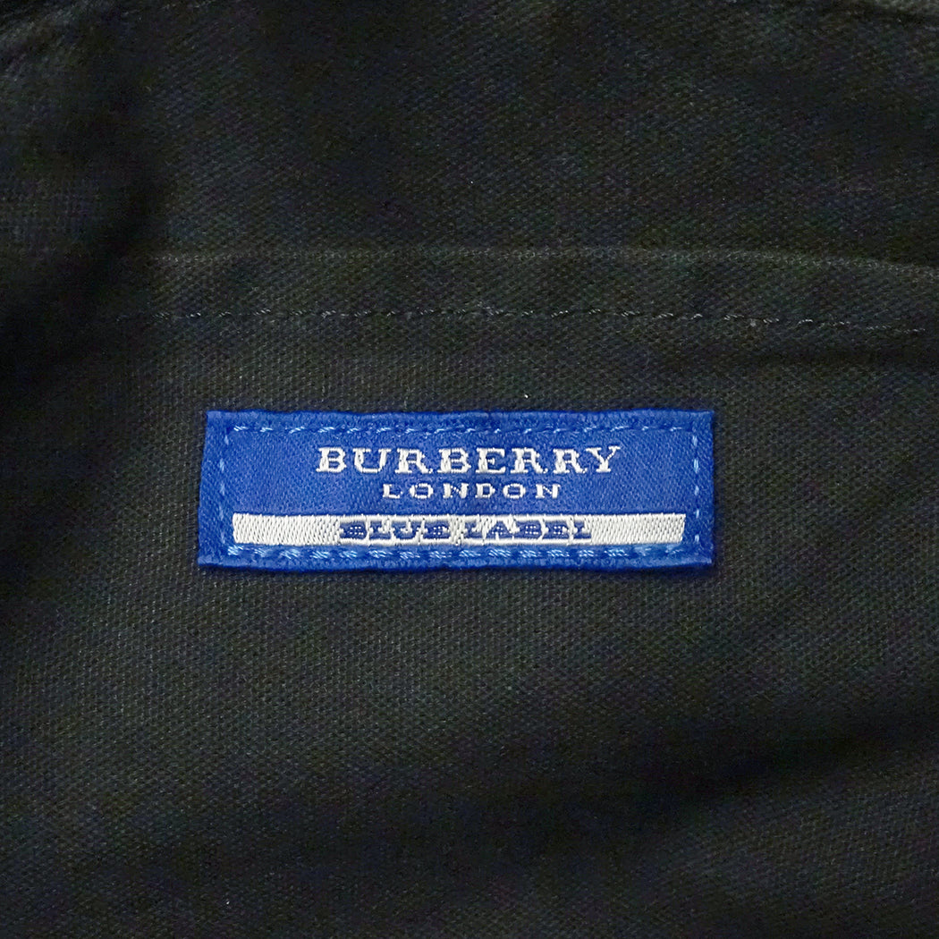 BURBERRY BLUE LABEL バーバリーブルーレーベル トートバッグ ブラック キャンバス レディース 【中古】