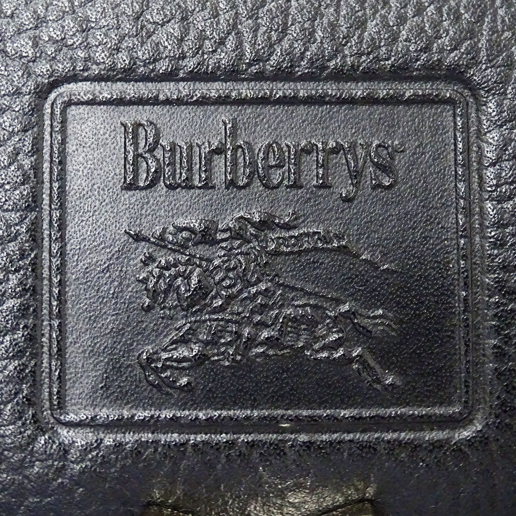 Burberrys バーバリーズ ハンドバッグ ブラック レザー レディース 【中古】