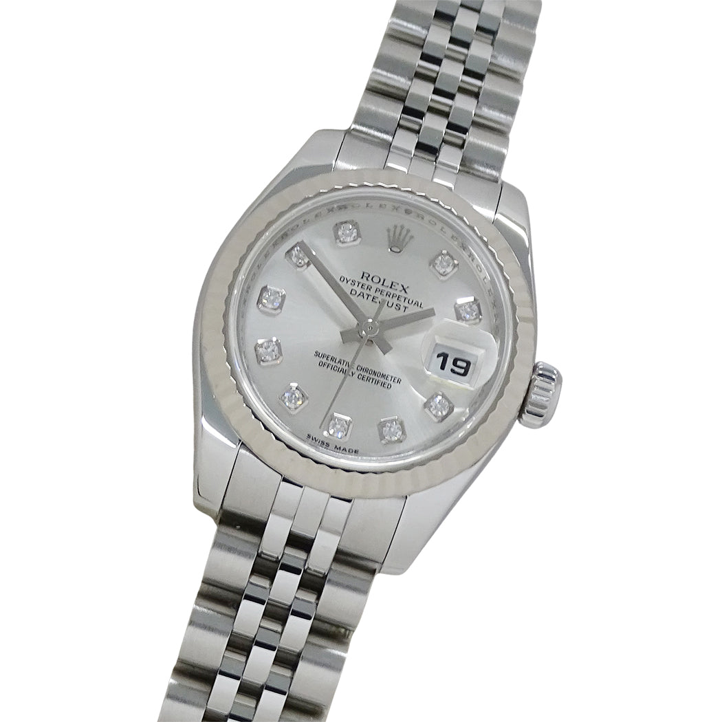 ROLEX ロレックス デイトジャスト 179174G Z番 レディース 腕時計 自動巻き AT SS WG ダイヤモンド 磨き済み【中古】