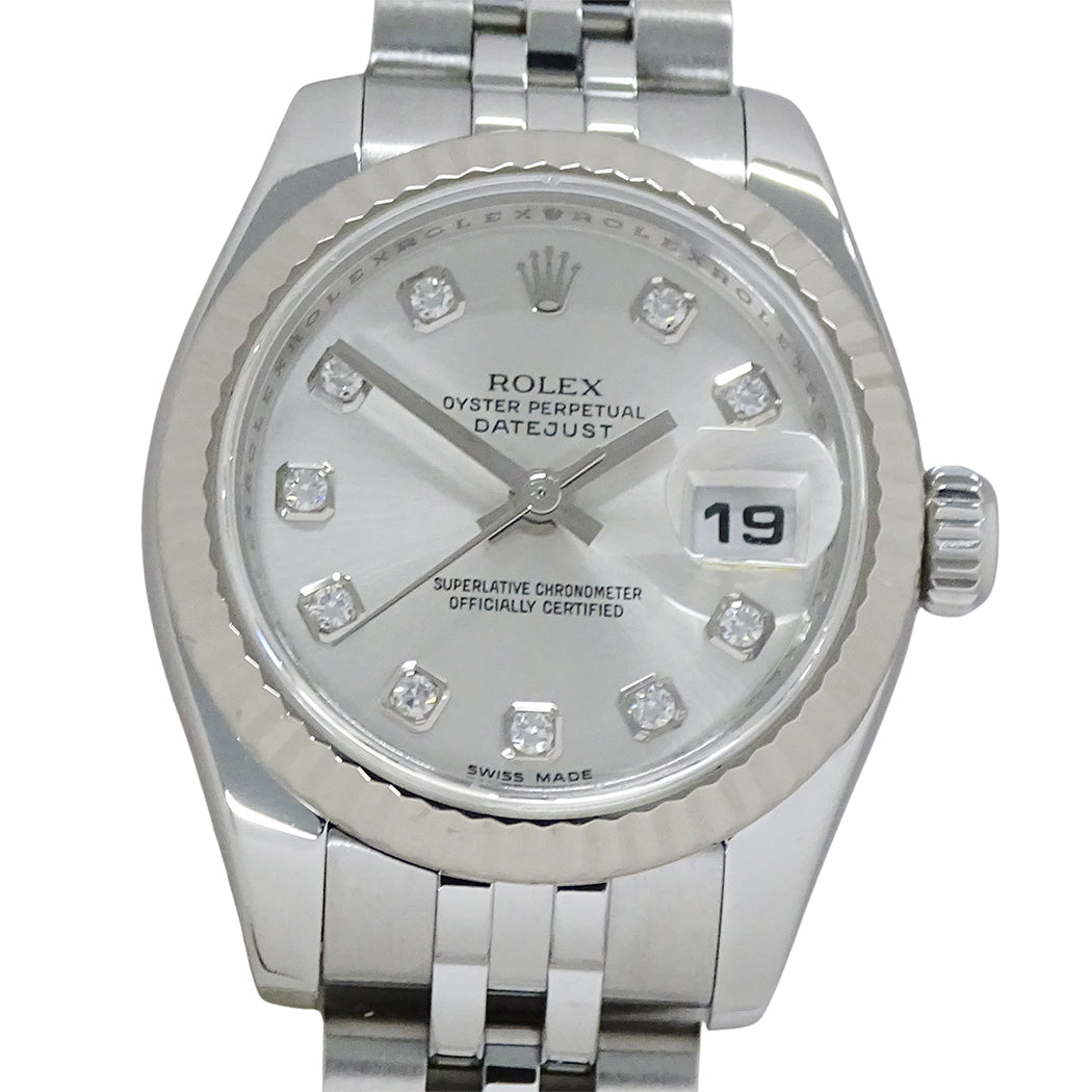 ROLEX ロレックス デイトジャスト 179174G Z番 レディース 腕時計 自動巻き AT SS WG ダイヤモンド 磨き済み【中古】