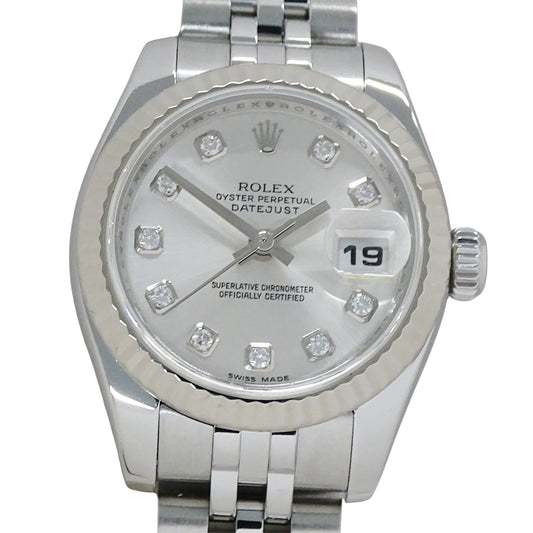 ROLEX ロレックス デイトジャスト 179174G Z番 レディース 腕時計 自動巻き AT SS WG ダイヤモンド 磨き済み【中古】
