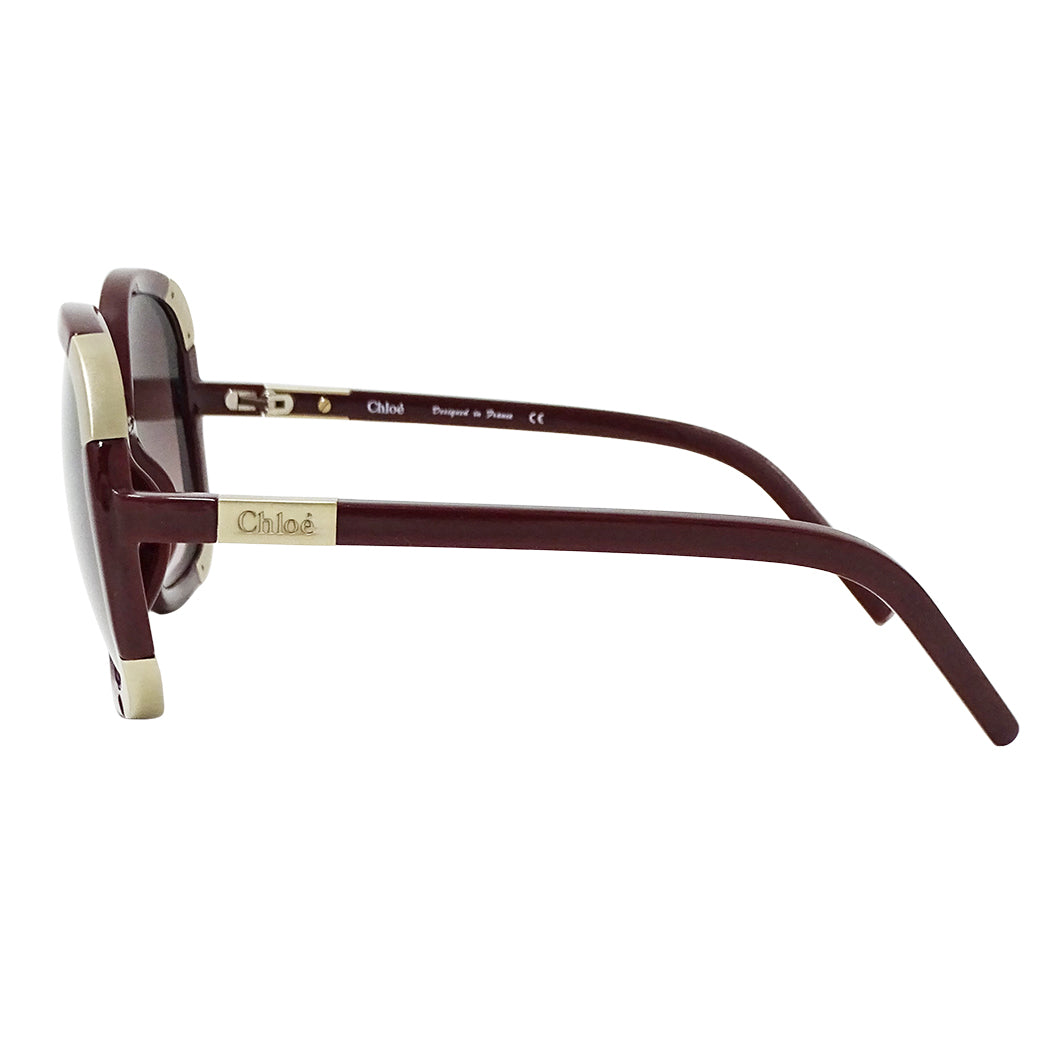 Chloe クロエ サングラス ボルドー CL2119 レディース 【中古】