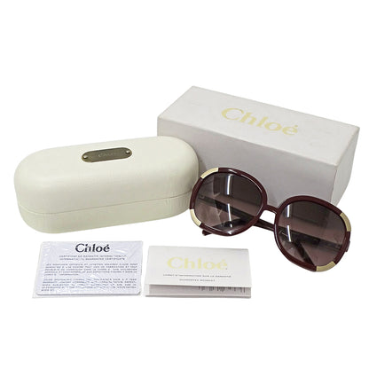 Chloe クロエ サングラス ボルドー CL2119 レディース 【中古】