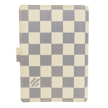 LOUIS VUITTON ルイ・ヴィトン アジェンダPM 手帳カバー ダミエ アズール アイボリー R20706 ダミエアズールキャンバス レディース メンズ 【中古】