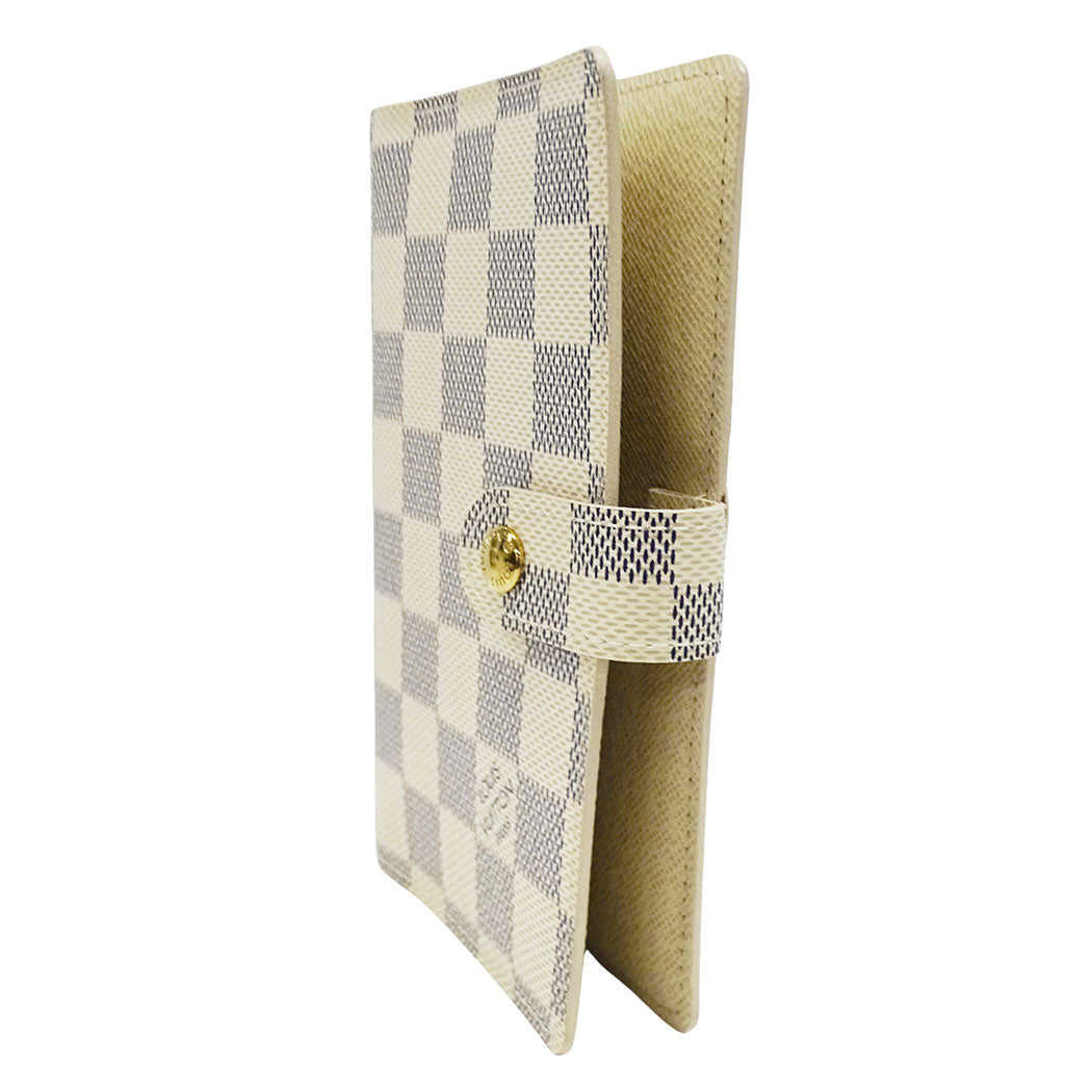 LOUIS VUITTON ルイ・ヴィトン アジェンダPM 手帳カバー ダミエ アズール アイボリー R20706 ダミエアズールキャンバス レディース メンズ 【中古】