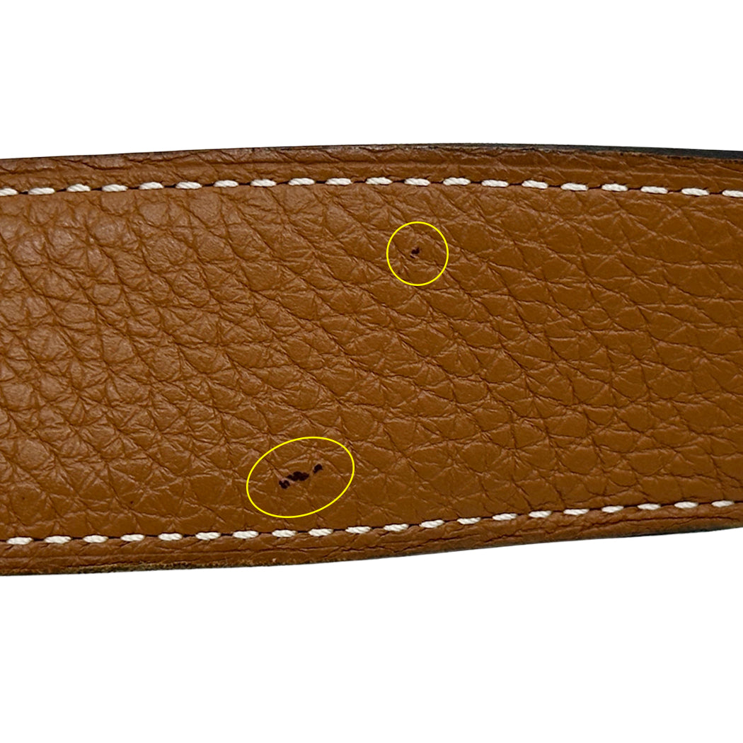 HERMES エルメス Hベルト ベルト コンスタンス ブラウン ブラック ゴールド金具 レディース メンズ 【中古】