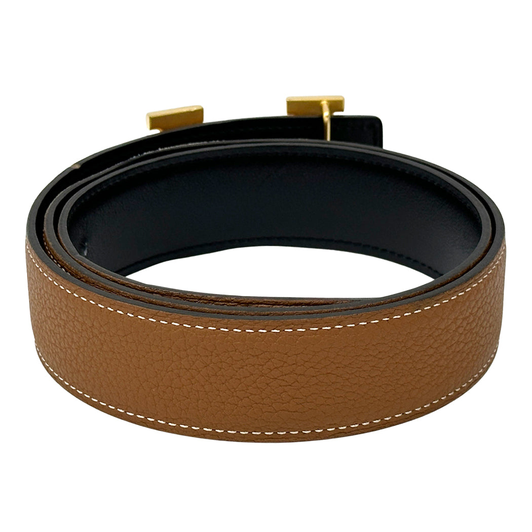 HERMES エルメス Hベルト ベルト コンスタンス ブラウン ブラック